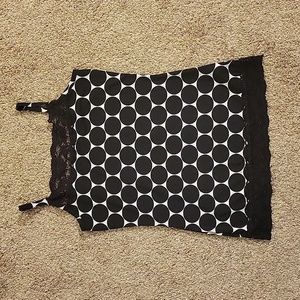 Maurices Polka Dot with Lace Trim Cami